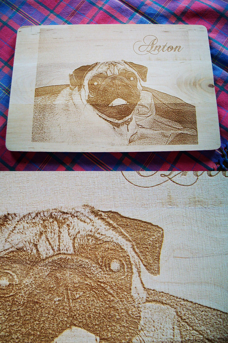 Wunschgravur in Holz Lasergravur mit Wunschbild - Holzgeschenk | eBay